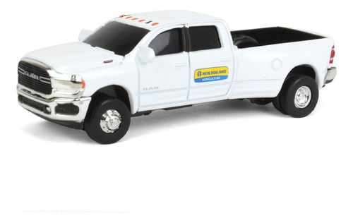 Miniatura Pickup Dodge Ram 3500 1/64 New Holland Big Horn Cor Branco