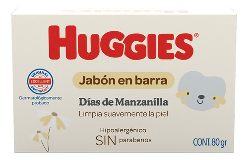 Jabón En Barra Huggies Días de Manzanilla 80g