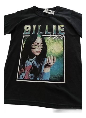 Remera Billie Eillish. Algodón. Talle Adulto