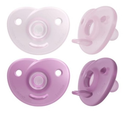 Chupetas Philips Avent Soothie Heart / Coeur - 0/3meses Cor Rosa Lisa Período De Idade 0-3m