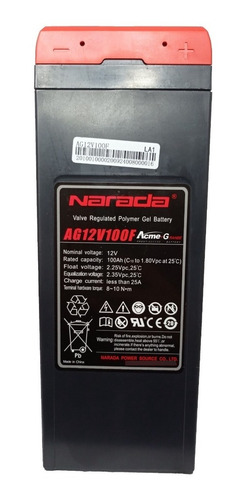 Imagen 3 de 4 de Bateria De Gel 12v 100ah Narada Ag12v100f