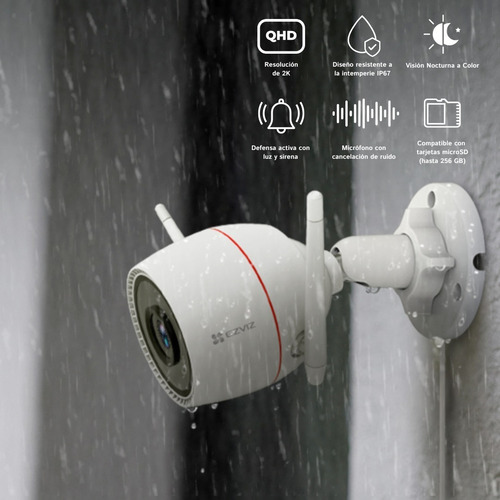 Imagen 2 de 4 de Cámara Wifi Ezviz Outpro C3tn 3mp Vision Nocturna Color 30mt