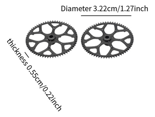 2pcs Control Remoto De Engranajes De Helicóptero Conjunto