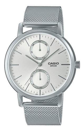 Reloj Hombre Casio Mtp-b310m-7a Joyeria Esponda Color de la malla Plateado Color del bisel Plateado