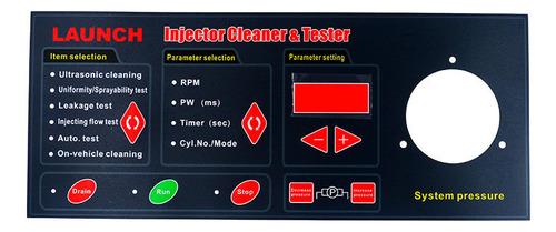 Panel Membrana Teclado Maquina Limpieza De Inyectores Launch