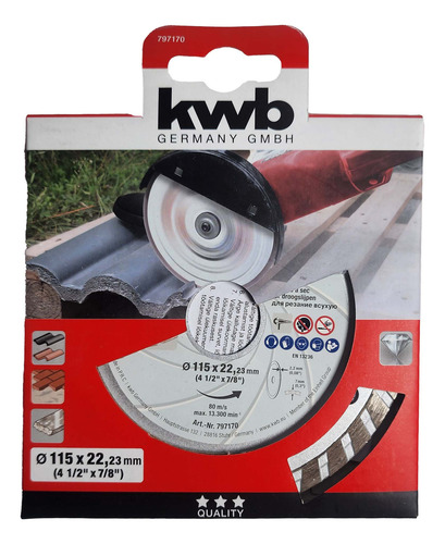 Disco Diamantado Turbo Continuo 4-1/2''x2,2mm - Kwb