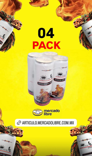 Cerveza Con Tequila Quetzal F5 Lata 355 Ml 4 Pack