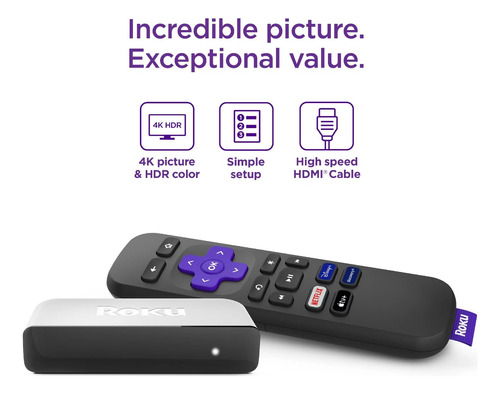 Roku Premiere 4k & Hdr Streaming Hdmi Con Control *itech 