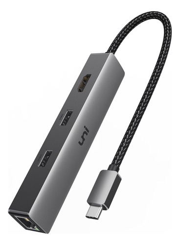 Hub Usb C 6 En 1, Adaptador Multipuerto Usb-c Uni [compatibl