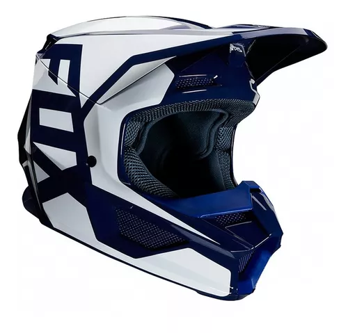 Casco Moto Niño V1 Venz Azul Fox —