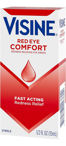 Gotas Visine Red Eye Comfort Alivio Rápido Ojos Rojos 15ml