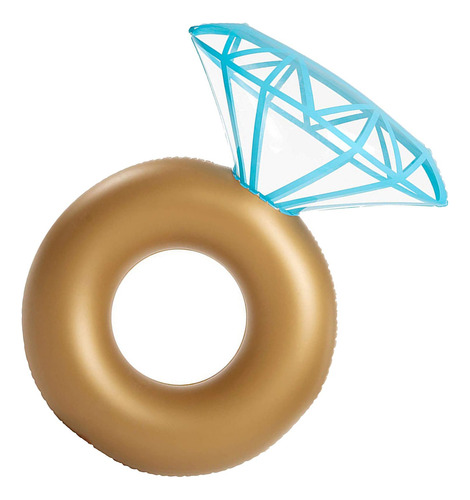 Flotador Inflable Para Alberca Anillo Salvavidas Plegable Dorado