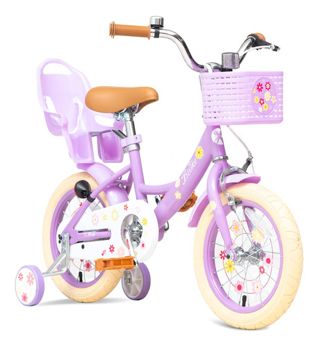 Bixike Bicicleta Infantil Con Cesta Para Ninas De 4 A 8 Anos