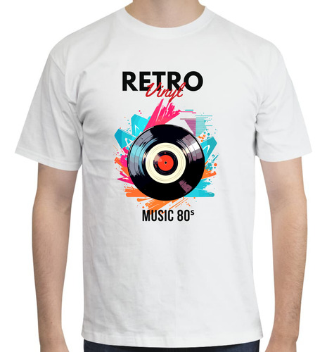 Playera Diseño Retro Con Vinilo - Años 80s - Vintage