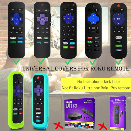 Caso De 2 Paquetes Para Roku Remote, Cubra Para Hisense Roku
