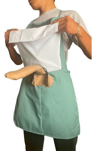 Mandil Delantal De Cuero Impermeable Y Resistente Al Aceite