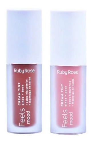 Kit 2 Cream Tint Ruby Rose Alta Pigmentaçã0 Cor Malve + Berry