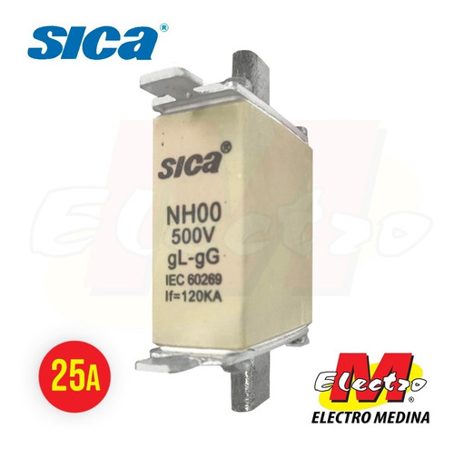 Fusible Nh T00 25a Sica Electro Medina