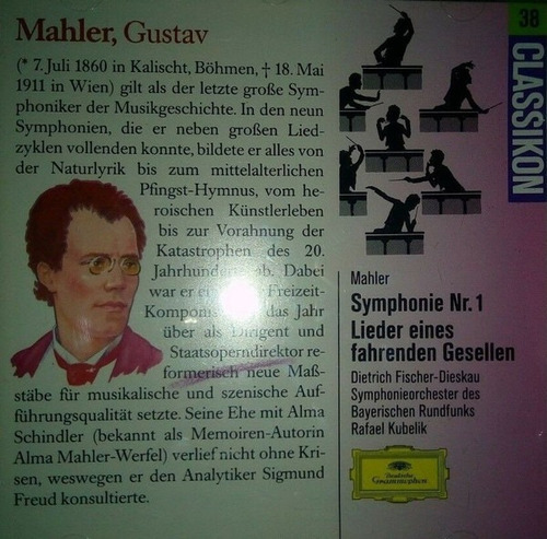 Gustav Mahler Symphonie Nr. 1 Lieder Eines Fahrenden Cd