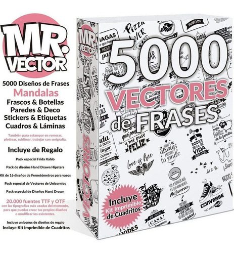 +5000 Vectores Frases Para Sublimación Vinilo Serigrafía Etc