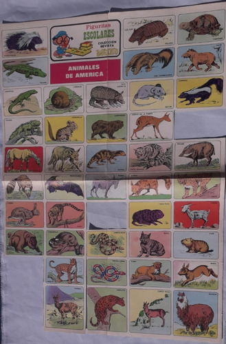Lamina De Revista * Anteojito * Figuritas Recort De Animales (Usado)