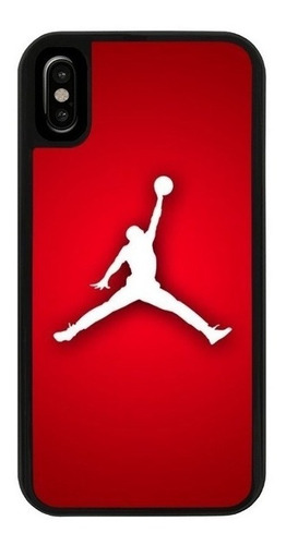 Funda Uso Rudo Tpu Para iPhone Michael Jordan Blanco Rojo