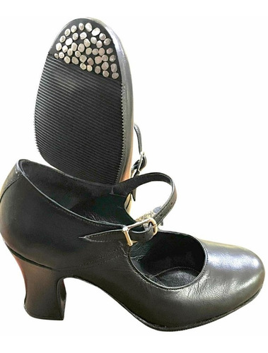 Zapato Flamenco  Semillado - Cuero - Danza Profesional 7cm