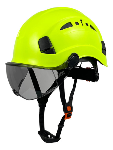 Casco De Seguridad Construcción Con Visera Ansi Isea Z89.1 Ds-a8-visera Tintada Verde