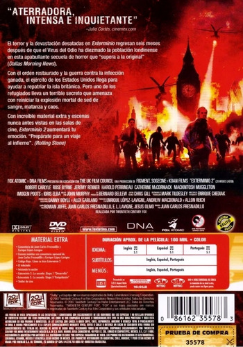 Exterminio + Exterminio 2 Películas Dvd | Envío Gratis