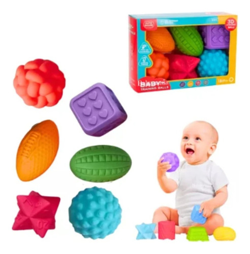 Set De Pelotas De Goma Estimulantes Para Bebes Flex