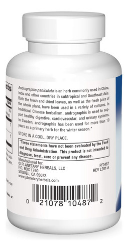 Planetary Herbals Full Spectrum Andrographis 400mg - Erva Ay