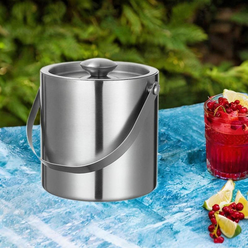 Cubo De Hielo De Aislamiento De Doble Pared Recipiente 2l
