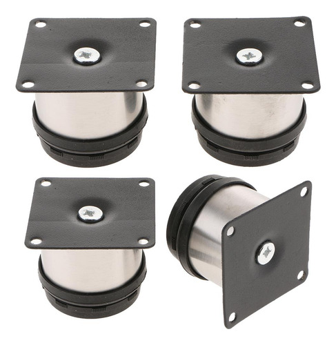 4x Muebles Pies Pequeña Sala Metal Patas De Piezaza 6cm