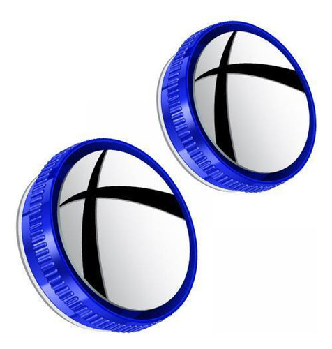 2 Espejo Angular Para Coche, Espejo Retrovisor Convexo Azul
