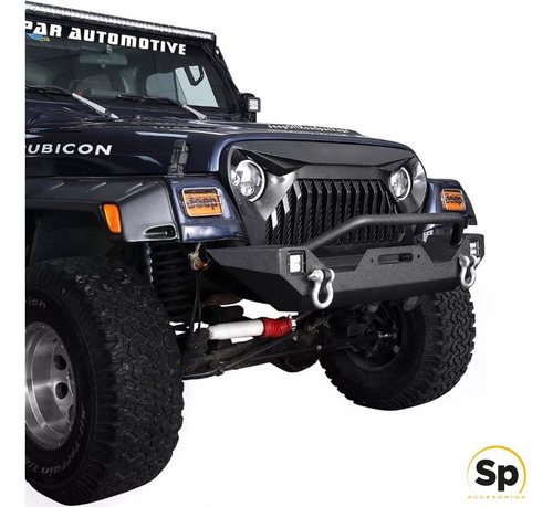 Imagen 8 de 9 de Parrilla Frontal Angry Jeep Wrangler Tj 1997/2006 Negro