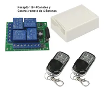 Comprar Modulo Rf Switch 12v 2 Controles Remotos 4 Canales 433mhz