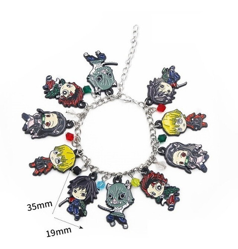 Pulsera De Dijes Kimetsu No Yaiba Demon Slayer Anime Manga 