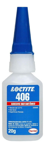 Adesivo Instantâneo Etil Cianoacrilato 20g 406 Loctite