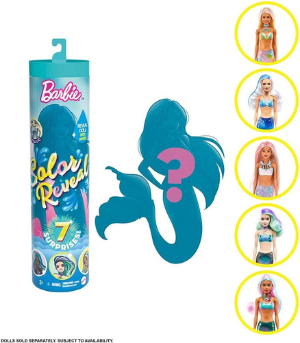 Barbie Color Reveal Muñeca 7 Sorpresas Original Mattel 