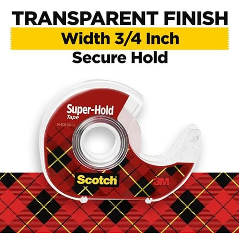 Cinta Scotch Super-hold, 2 Rollos, Acabado Transparente, 50