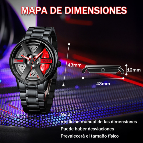Reloj Giratorio Rin Reloj Hombre Deportivo Reloj Analogico