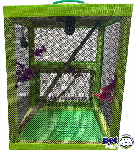 Imagen 2 de 10 de Terrario Para Reptiles Iguana Camaleón Etc (40x30x30cm)