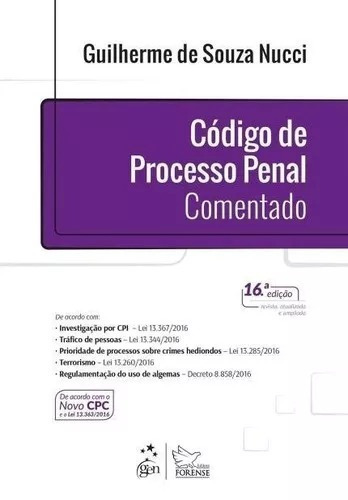 Código De Processo Penal Comentado, De Guilherme De Souza Nucci. Editora Forense Em Português