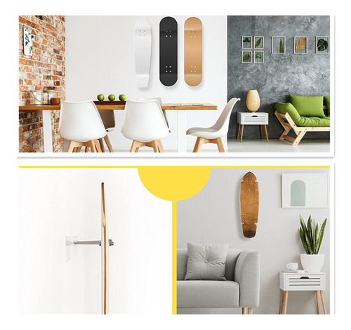 8 Estante De Exhibición De Las Cubiertas De Longboard Negro