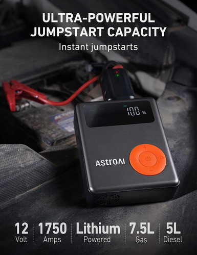 Arrancador Con Compresor De Aire, Batería De 1750 A 12 V Con