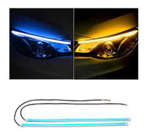 5 Pares Tira Led Secuencial Drl 60cm  Autos, Motos, Camiones