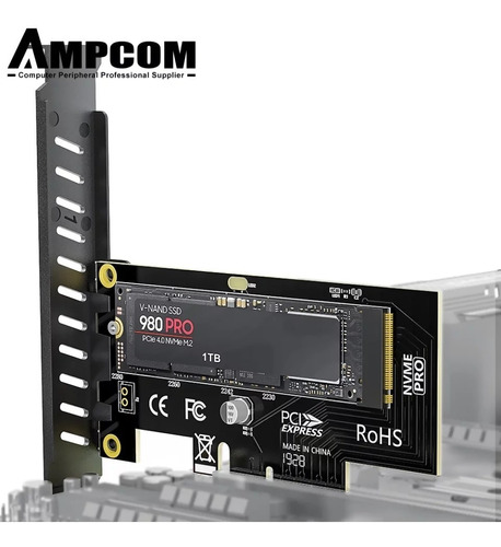 Adaptador Pci-e 4.0x4 Para Ssd M.2 Nvme - Ampcom