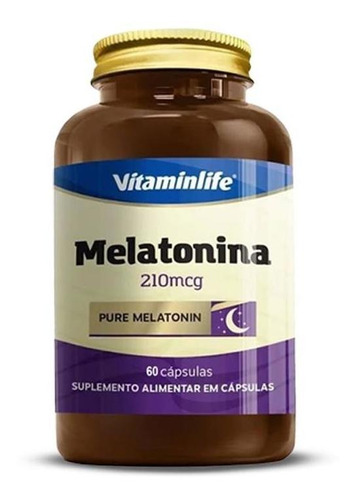 100% Pure Melatonina 210mcg - 120 Capsulas - Vitaminlife