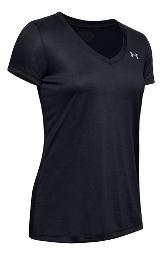 Remera Under Armour  Tech Ssv - Solid-gry Para Dama