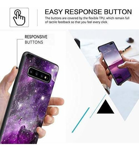 Galaxy S10 Plus Case Slim Fit Glow In The Dark Soft Bumper Z